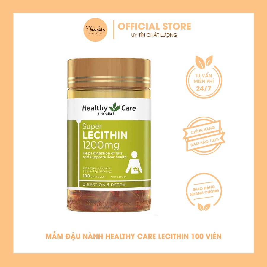 Viên Uống Mầm Đậu Nành Healthy Care Lecithin 100 Viên