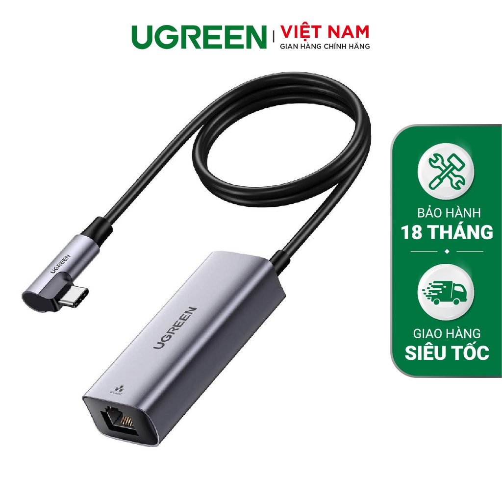 Bộ chuyển đổi USB Type C sang LAN 10/100 Mbps Ethernet  vaf cổng sac Type-C PD 100W UGREEN 80605 - Hãng phân phối chính