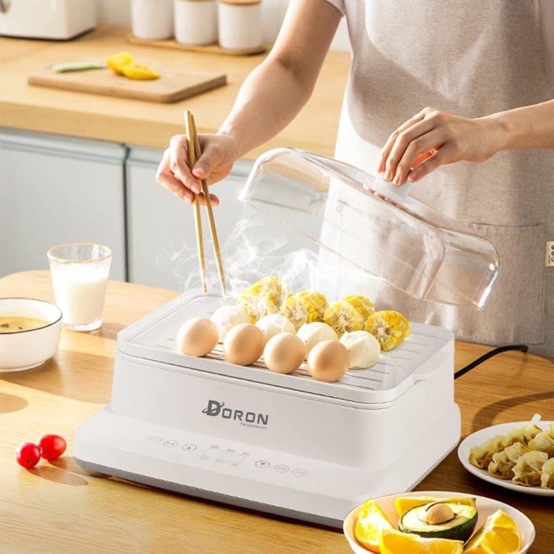 Nồi Hấp Điện MELODY Kiêm Hấp, Nấu Lẩu Đa Năng 2in1- Bảo Hành 12 Tháng