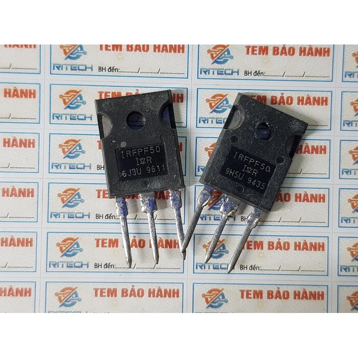 Combo 2 con IRFPF50, IRFPG50 Mosfet kênh N 6.7A/900V TO-3P( Tháo Máy)