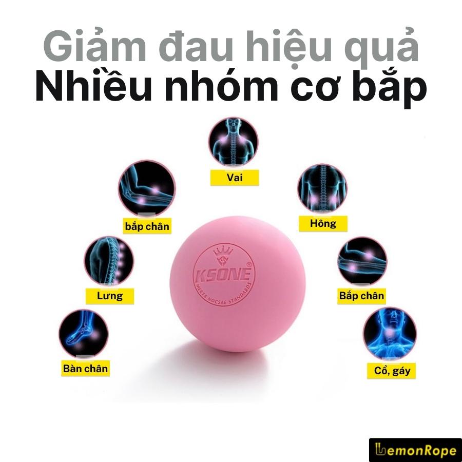 Bóng Cao Su Giãn Cơ KSONE, Bóng Massage giãn cơ trị liệu, phục hồi chấn thương - Cao su đặc - LemonRope