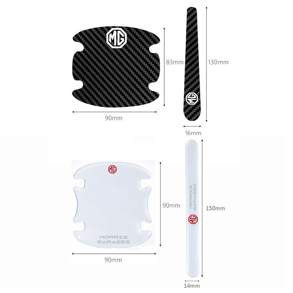 Miếng dán carbon trong suốt chống va chạm cho tay nắm cửa xe hơi mg Zs Hs Mg3 Mg5 Mg6 Mg7
