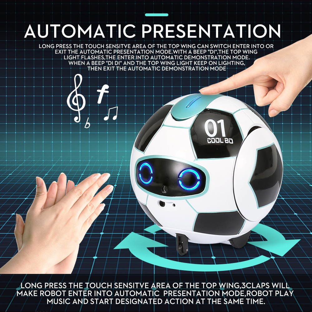 Bafada KUBO Vector Robot Conversation, Singing, Dancing, Running,  Intelligent Robot Remote Control RC Robot Speaking Robot Toys Gesture Sensing Robot Education Toy,Smart Children's Toys