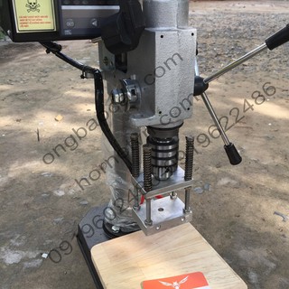 máy ép logo bằng nhiệt có tay gạt in trên gỗ,da