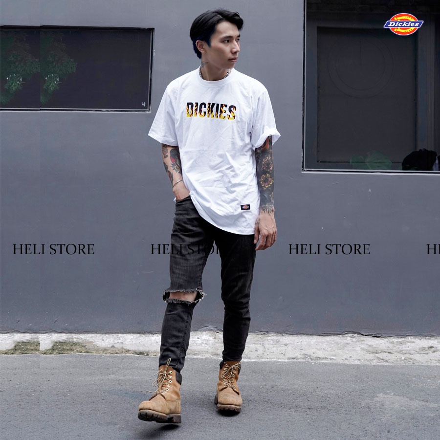 Áo thun Dickies - Teeshirt Dickies Original - Đen &amp; Trắng - Unisex nam nữ.