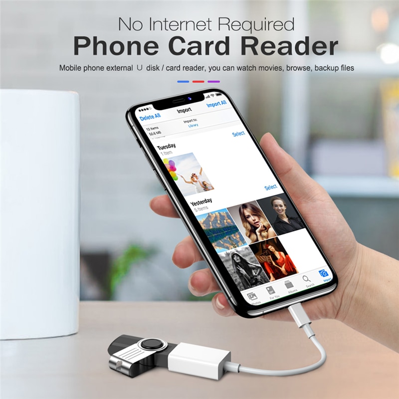 Đầu Đọc Thẻ Nhớ / Kết Nối Usb 3.0 / 13 / Iphone 5 / 6 / 7 / 8 / X / 11 / Ipad 3 / 4