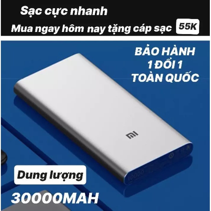 Sạc dự phòng Mi cao cấp 12000Mah 🚚 FREE SHIP  Pin Gen 2s tặng cáp nhanh Chuẩn Dung Lượng