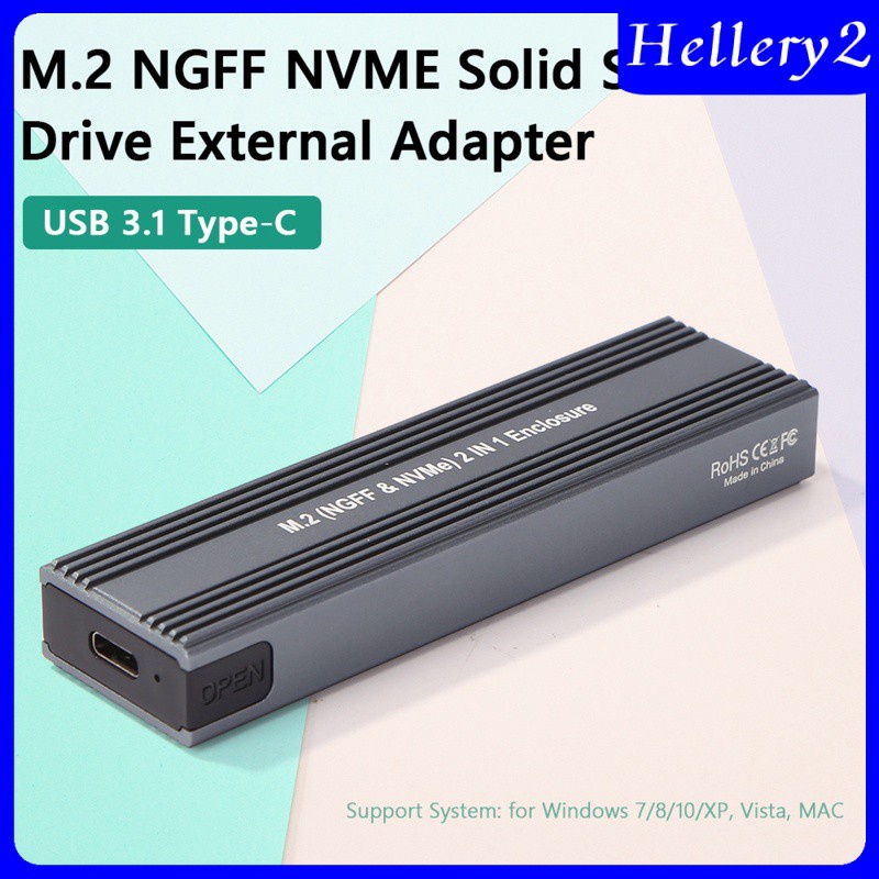 [HELLERY2] Hard Drive Box M2 SATA SSD to USB 3.0 SSD Disk External Enclosure Adapter
