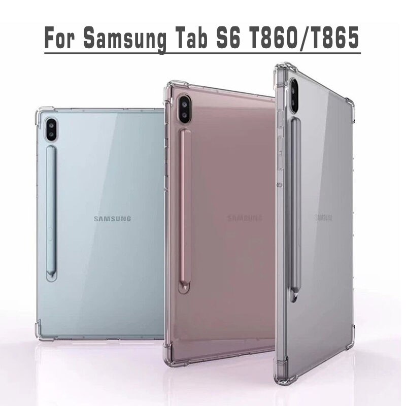 Ốp lưng Máy Tính Bảng Samsung TAB S6 10.5 T860 TAB S6 10.5 inch SM-T860 T865 2019 Chống sốc silicon chống bám Trong mờ  Vỏ, Bao