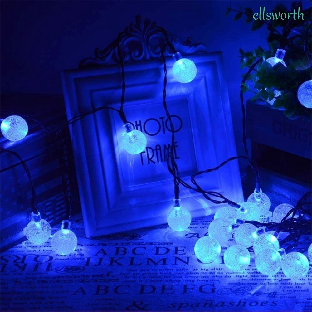 Dây đèn LED hình quả cầu 8 chế độ sử dụng năng lượng mặt trời chống thấm nước dùng trang trí giáng sinh