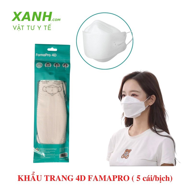 Khẩu trang 4D Famapro ( 5 cái/ bịch)