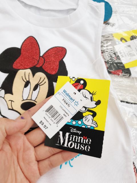 Áo bé gái buộc dây Mickey Disney chất cotton