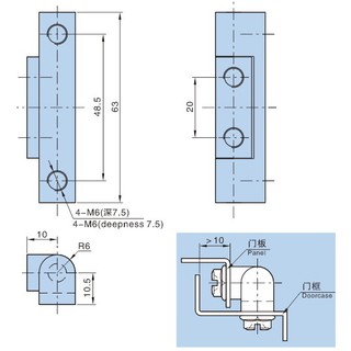 Bản lề HL 012 / Bản lề tủ điện