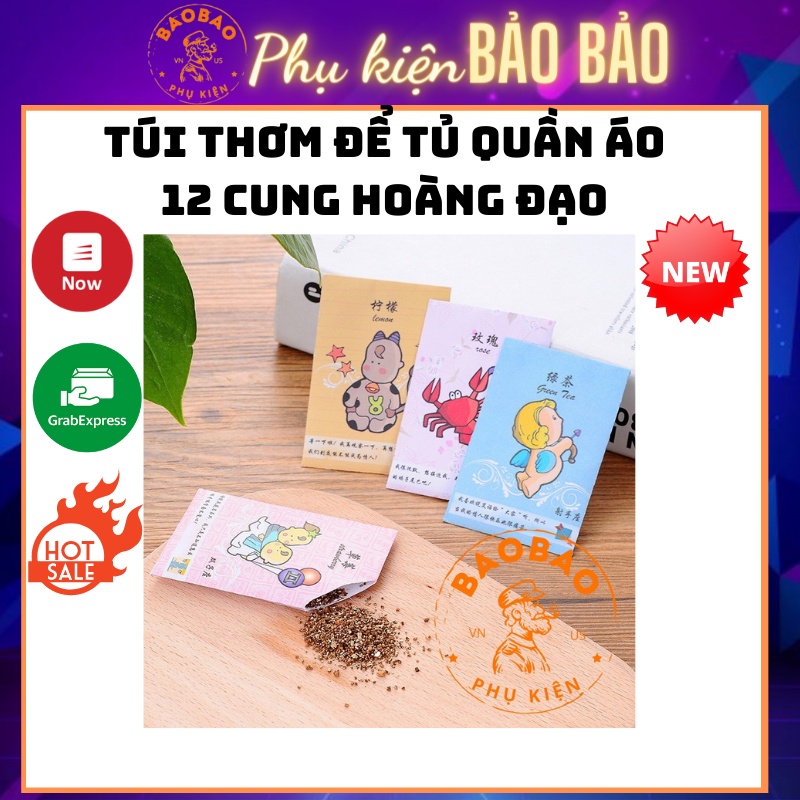 [Rẻ Vô Địch] Túi thơm để tủ quần áo 12 cung hoàng đạo (giao ngẫu nhiên)