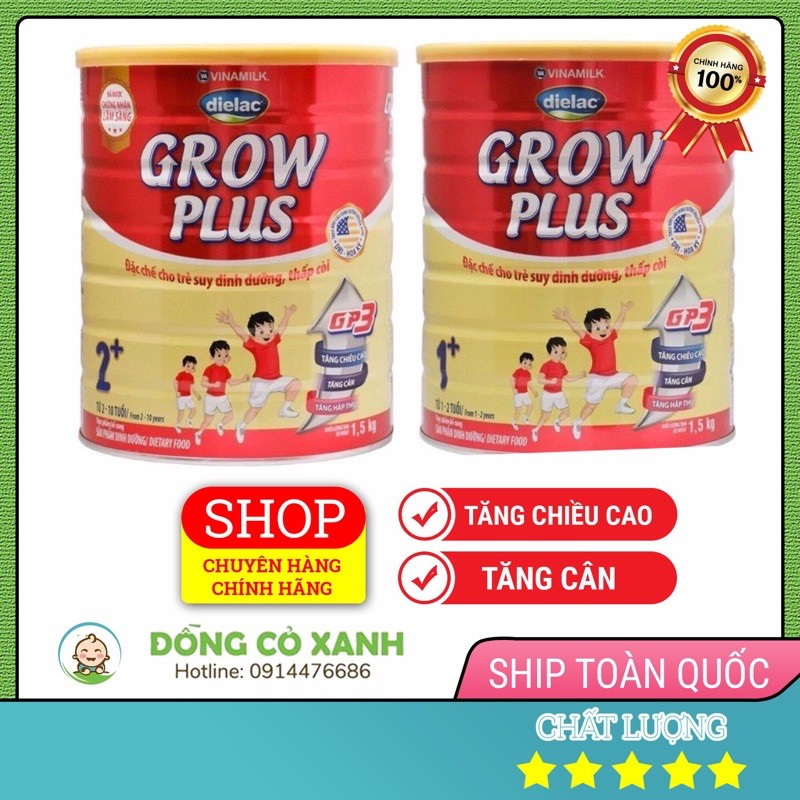 [HSD:T4-2023]Sữa bột Vinamilk Grow Plus 1,5kg (dành cho trẻ từ 1-10tuôi )