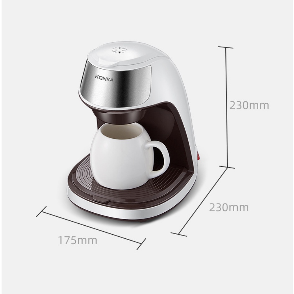 Máy Pha Cà Phê KONKA KCFCS2 dễ sử dụng công suất 450W pha cà phê 300ml thiết kế hiện đại sang trọng, bảo hành 12 tháng
