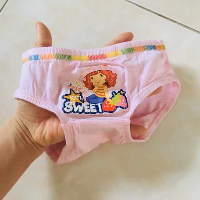 Combo 5C Quần Lót Chéo Bé Gái Cotton 100% (Hàng Quãng Châu Bao Đẹp) Nhiều Mẫu Size Bé 7-40 ký