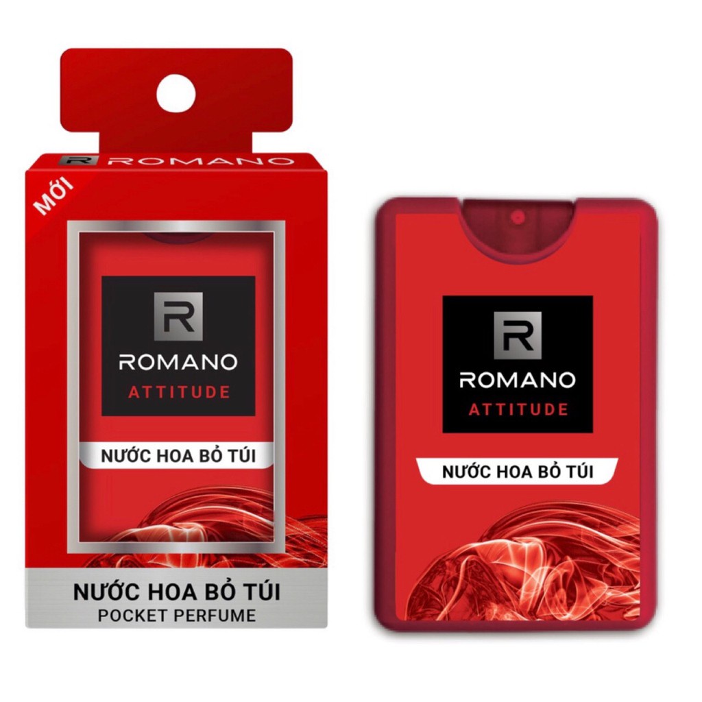 ROMANO COMBO XỊT KHỬ MÙI BODY HƯƠNG ATTITUDE 150ML VÀ NƯỚC HOA  MINI 18ML