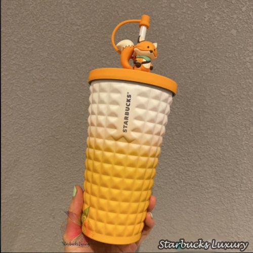 Ly Starbucks Con Cáo kèm ống hút chính hãng