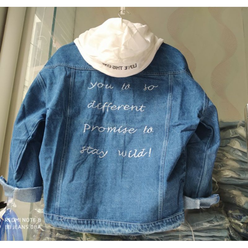 Áo khoác jean nam nữ Unisex chung một mái nhà Different - Hàng loại 1