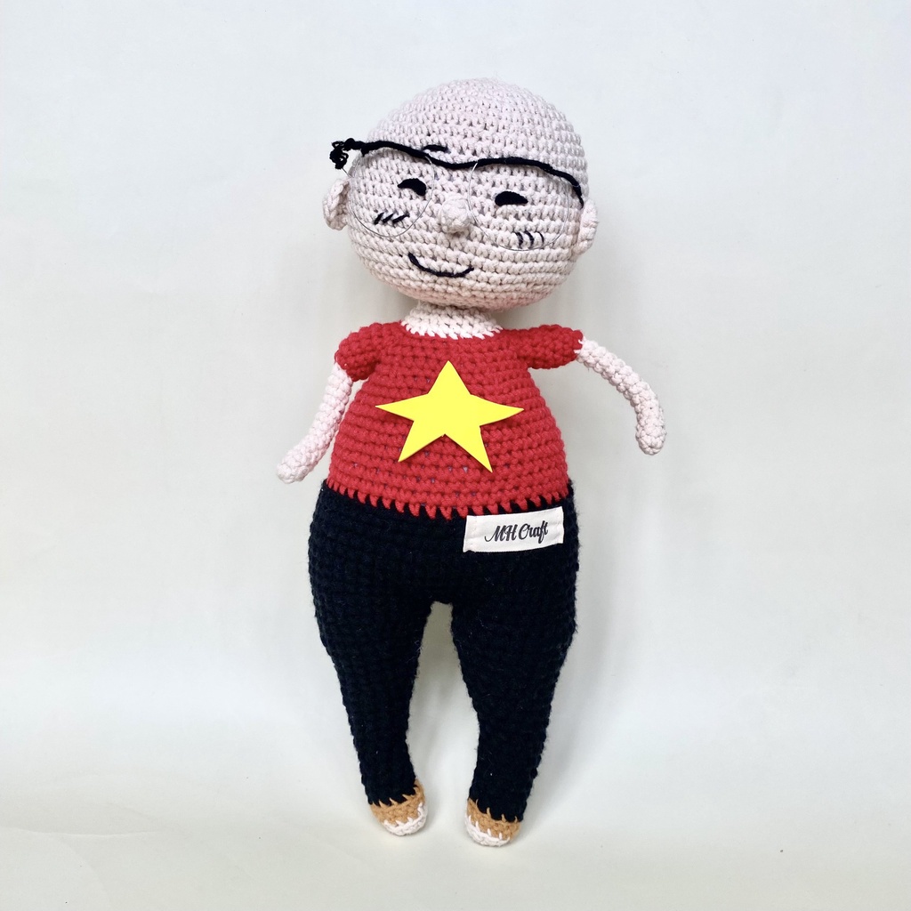 gấu len park Hang- seo , gấu bông len cho bé