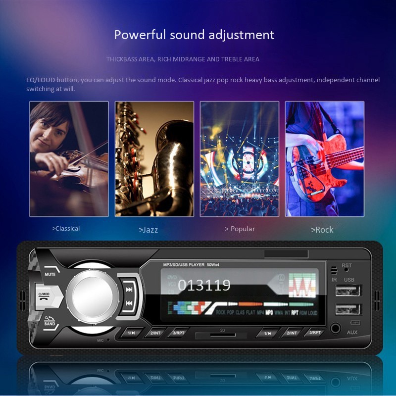 1 Din Car MP3 Multimedia Player Bluetooth Autoradio 12V Stereo Radio
