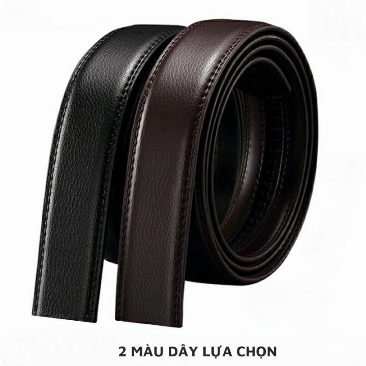 Thắt lưng nam khóa kim tự động dây da cao cấp 2 màu đen &amp; nâu bảo hành 12 tháng TL46