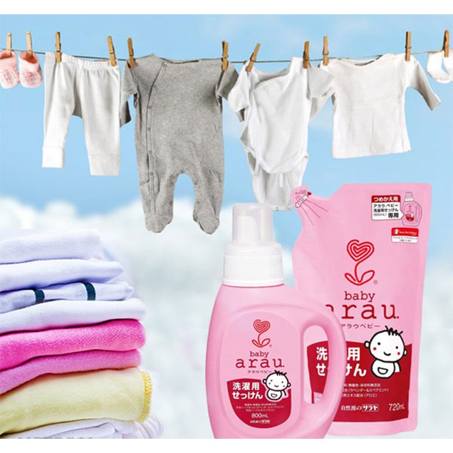 Nước Giặt Arau Baby MUA 1 TẶNG 1 Nước giặt quần áo trẻ em thảo mộc tự nhiên.