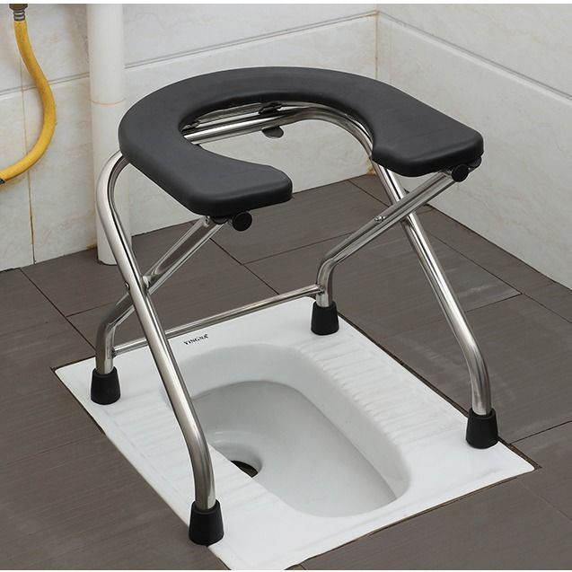 ghế toilet gấp cho nhà vệ sinh người cao tuổi phụ nữ mang thai lớn bằng thép không gỉ bệnh nhân ngồi xổm