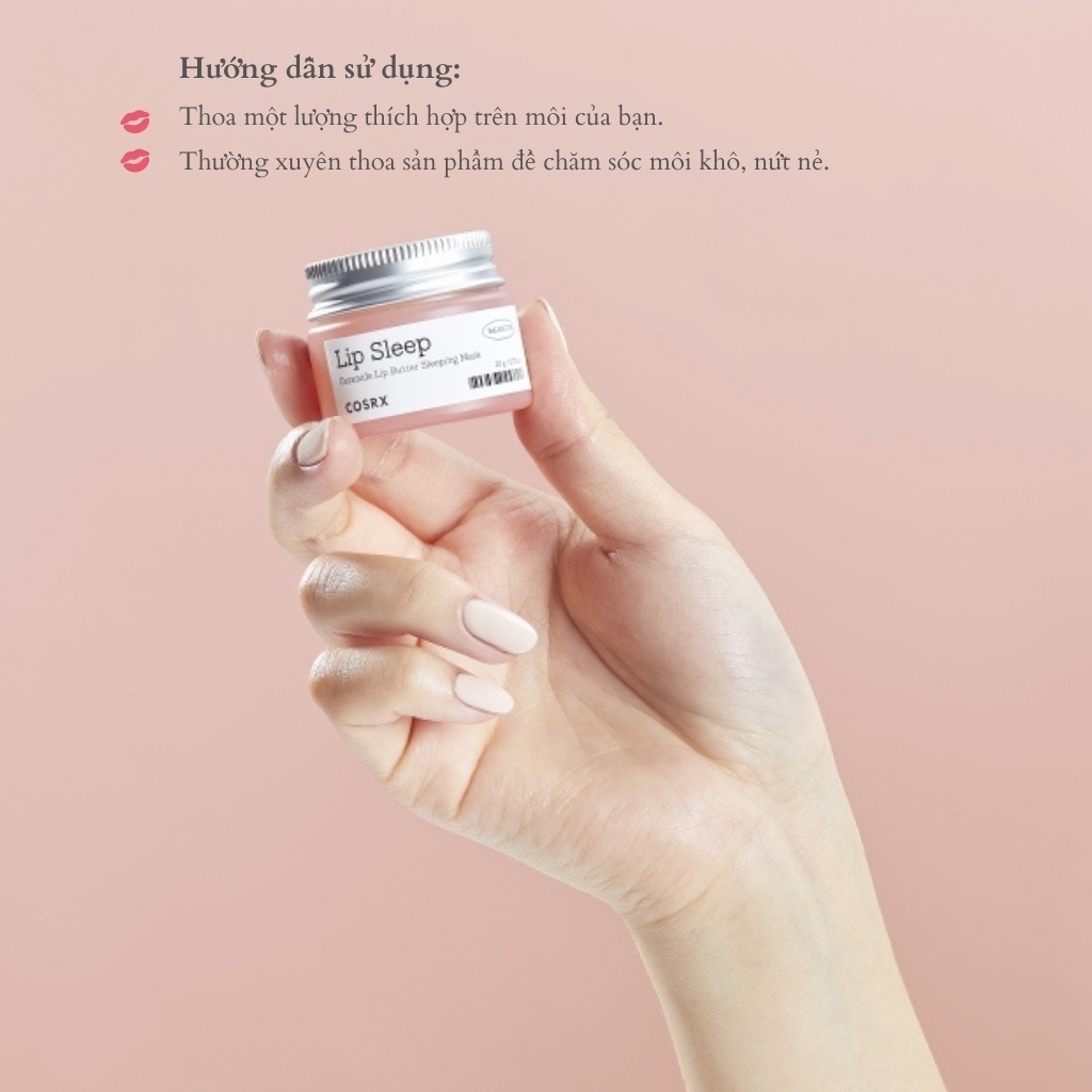 Dưỡng môi COSRX Son dưỡng, mặt nạ ngủ, tẩy da chết Lip Sleep, Lip Scrub, Lip Plump 20g