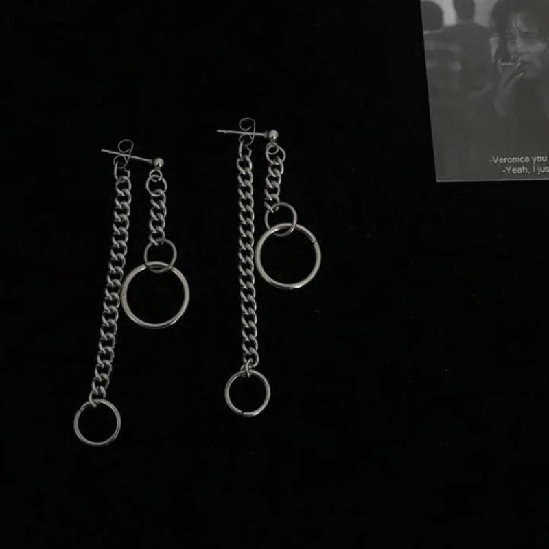 Khuyên Tai Dạng Dây Xích Cá Tính Độc Đáo Phong Cách Retro