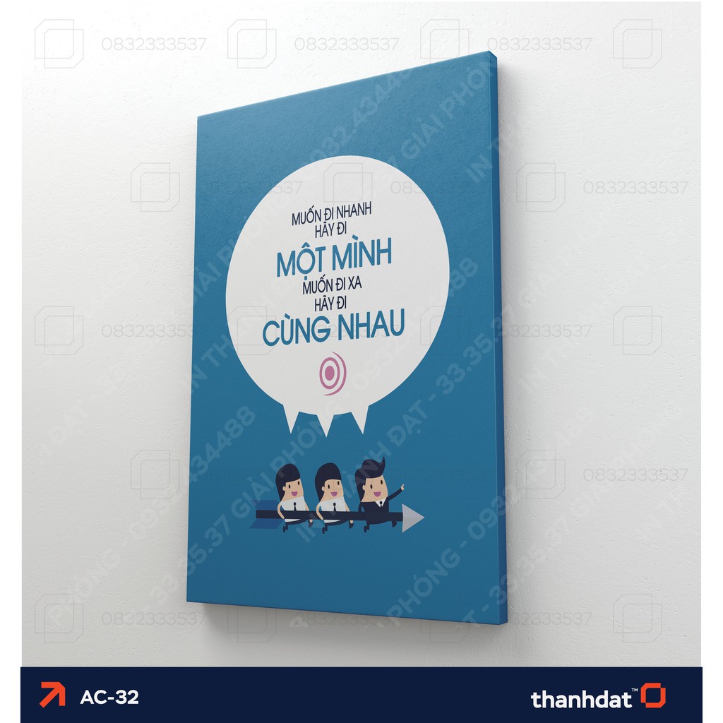 Tranh động lực trang trí nhằm tạo động lực, hứng khỏi, tinh thân làm việc - Tranh Canvas phong cách hiện đại [AA001]