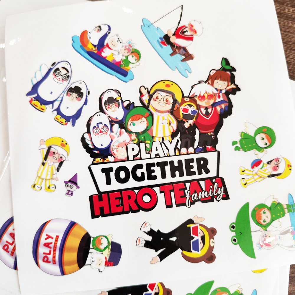 Sticker hình dán Hero team free fire chống thấm nước khổ A5