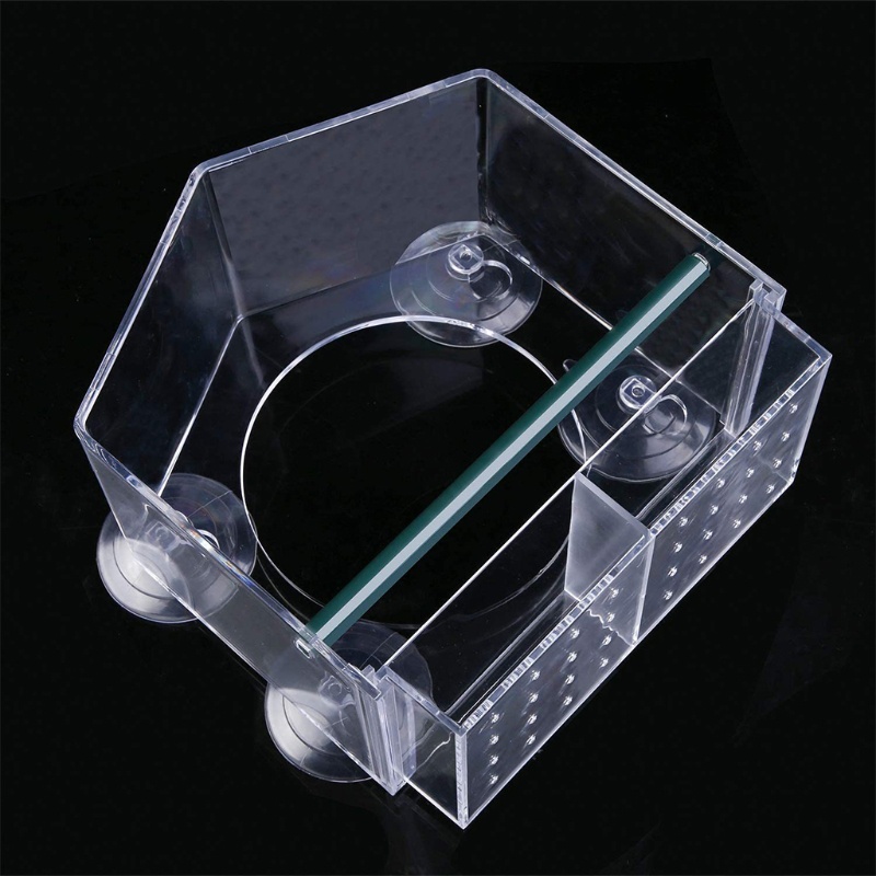 Aoto Khay Đựng Thức Ăn Bằng Acrylic Trong Suốt Có Giác Hút Mạnh Gắn Cửa Sổ Ngoài Trời Cho Finch Cardinal Blue-bir