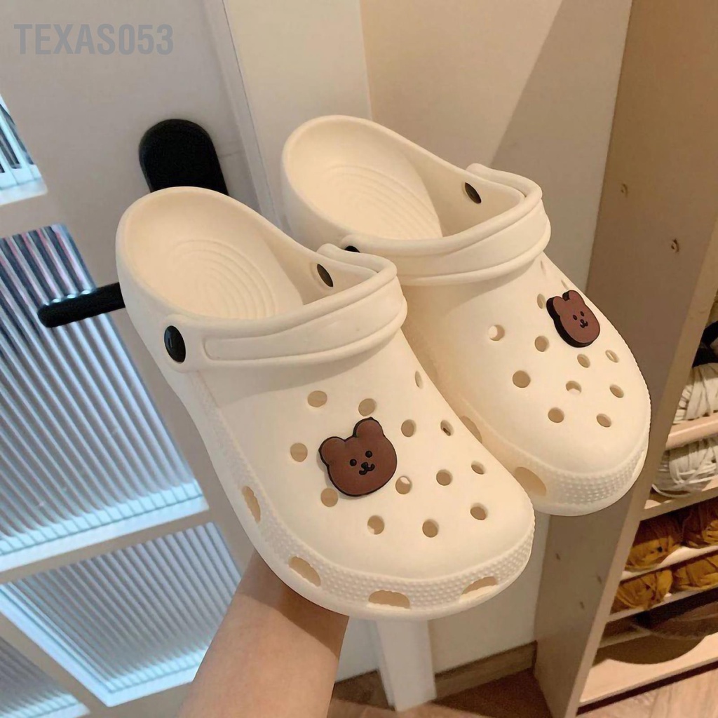 Texas053 Giày guốc đáng yêu Hai Mang Ngăn Trượt Mẫu Dễ Thương Dép Mùa Hè Thường Dành Cho Phụ Nữ