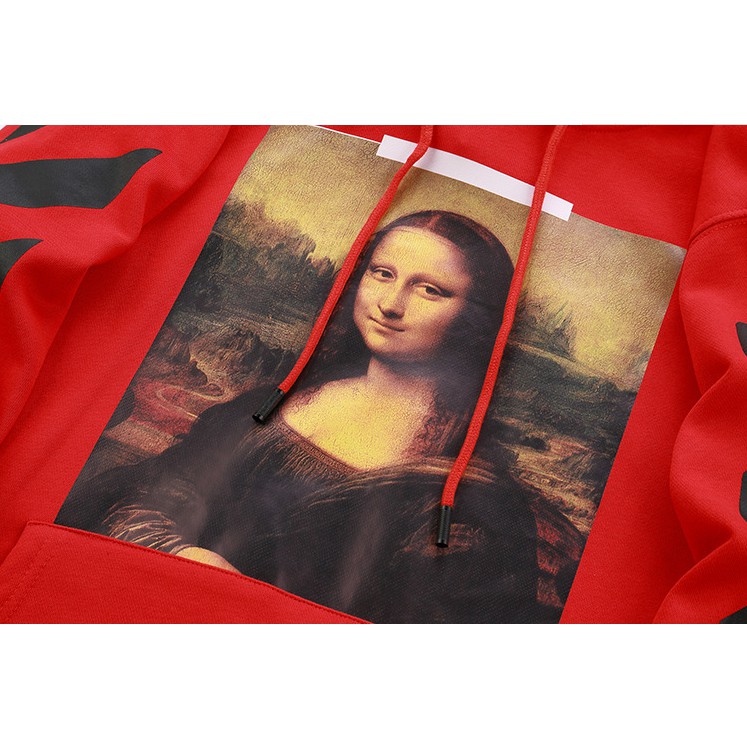 Áo Hoodie Off White In Hình Mona Lisa Độc Đáo Cá Tính