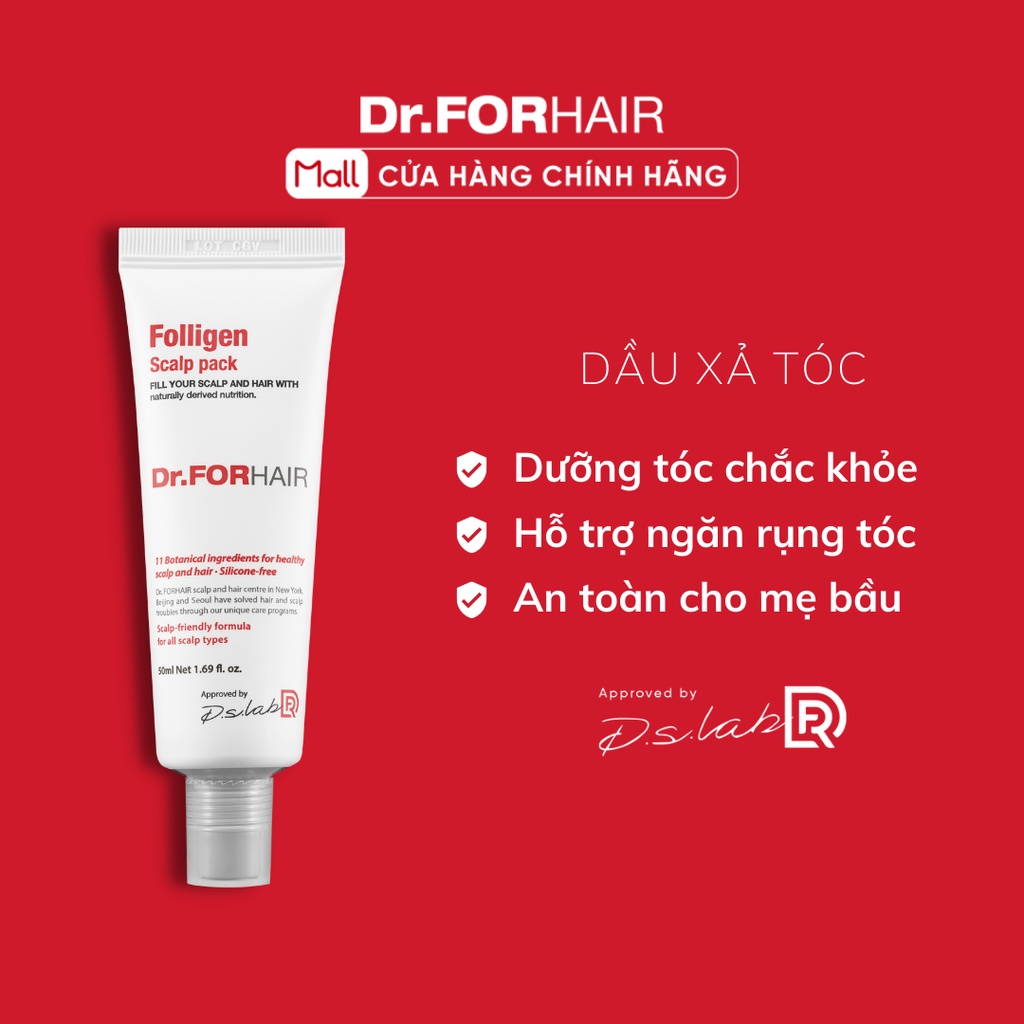 Dầu xả dưỡng tóc suôn mượt Dr.FORHAIR /Dr For Hair Folligen Scalp Pack 50ml