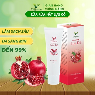 Sữa rửa mặt làm sáng da và dưỡng ẩm V9Queen, chiết xuất lựu đỏ làm sạch sâu 50g - 100g