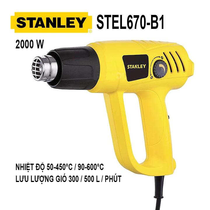 Máy thổi nhiệt 2 Cấp Độ Stanley STEL670-B1 2000W