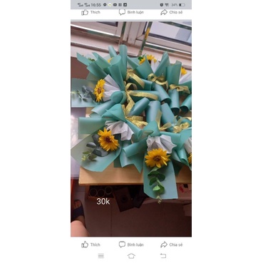 Bó hoa hướng dương sáp 1,3,5,7 bông.