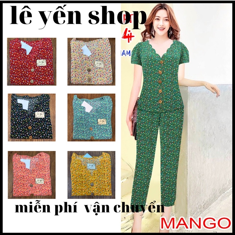 Đồ bộ trung niên nữ bigsize chất mềm mịn siêu mát, đồ ngủ nữ mùa hè, bộ mặc nhà nữ dễ thương