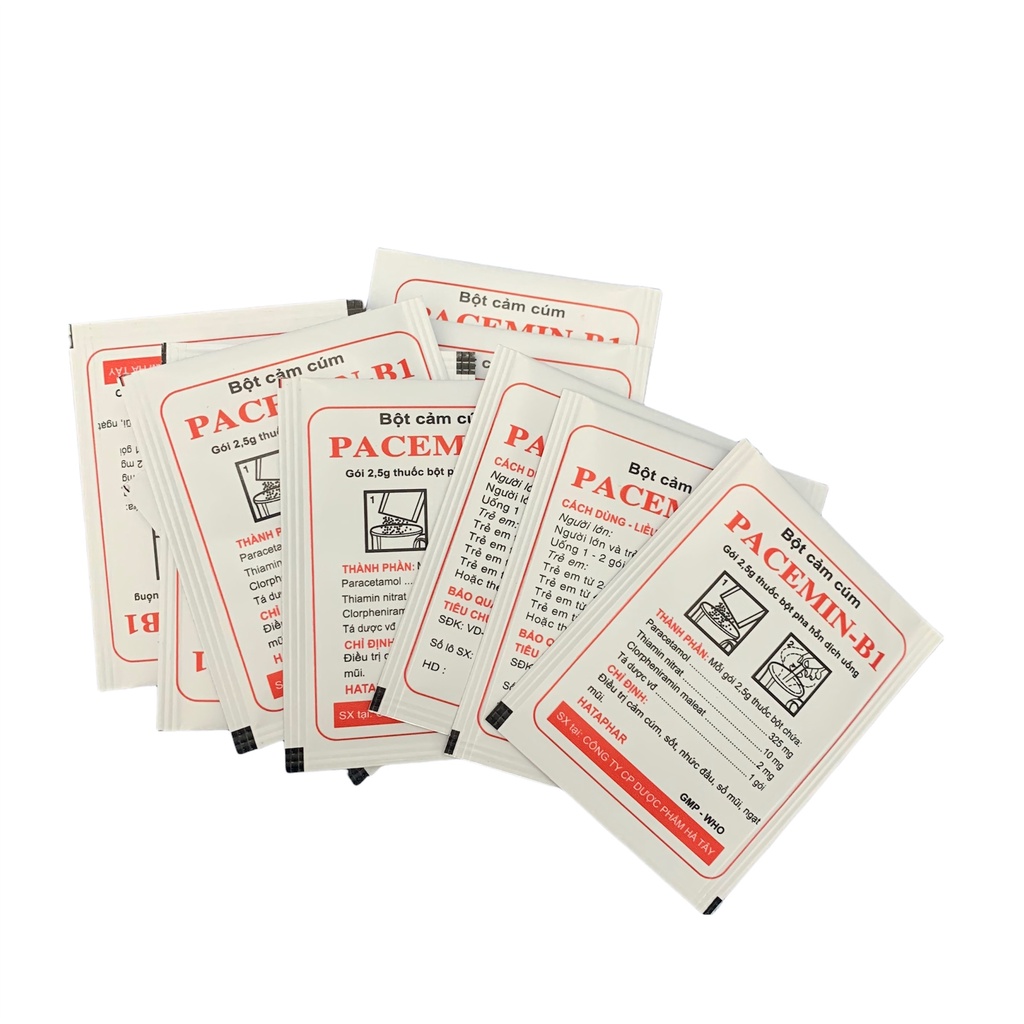 Combo 10 gói túi bột s.ổ m.ũ.i Pacemin - B1 cho bé