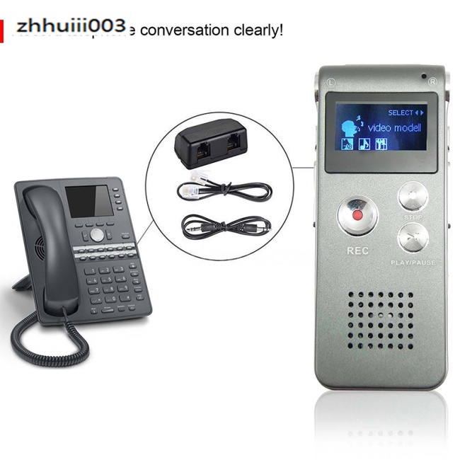 Máy Ghi Âm Mini ZHIHUI Ghi Âm Kỹ Thuật Số 8GB MP3