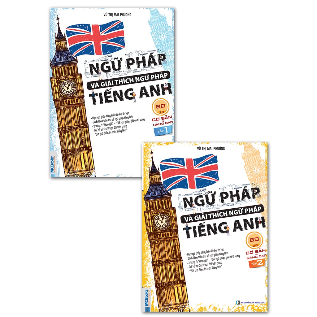 Sách - Combo Ngữ Pháp Và Giải Thích Ngữ Pháp Tiếng Anh Cơ Bản Và Nâng Cao 80/20