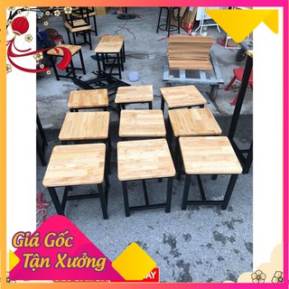 Ghế đôn ☀️FREESHIP ☀️ chân sắt sơn tĩnh điện vuông 30x30 cao 45 cm