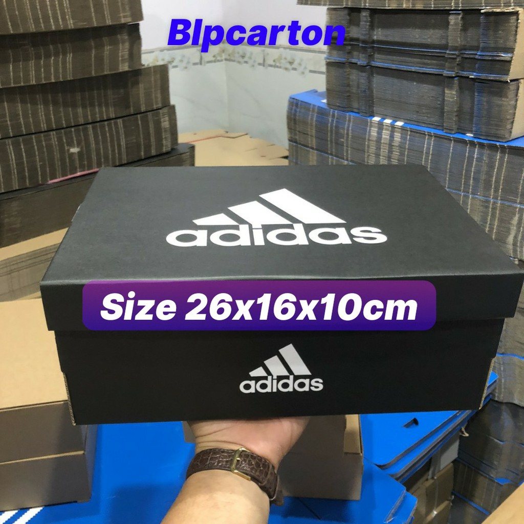 HỘP GIÀY ADIDAS SIZE 26X16X10CM MÀU ĐEN