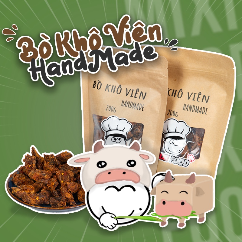 [HN - CHÍNH HÃNG] Bò khô viên, MIXIFOOD tuyệt phẩm thịt bò chất lượng cao, túi 500G SIÊU NGON - ĐẬM ĐÀ