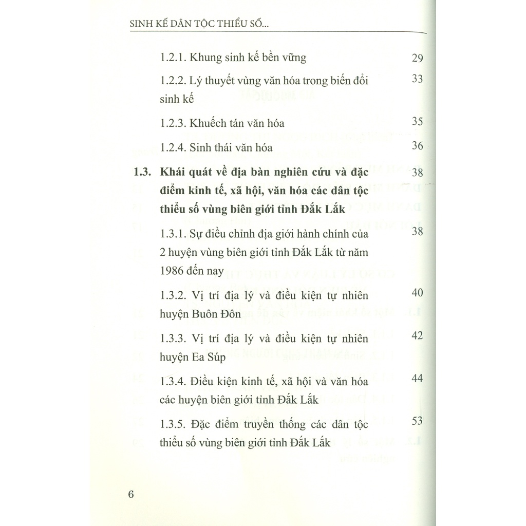 Sách - Sinh Kế Dân Tộc Thiểu Số Vùng Biên Giới Tỉnh Đắk Lắk