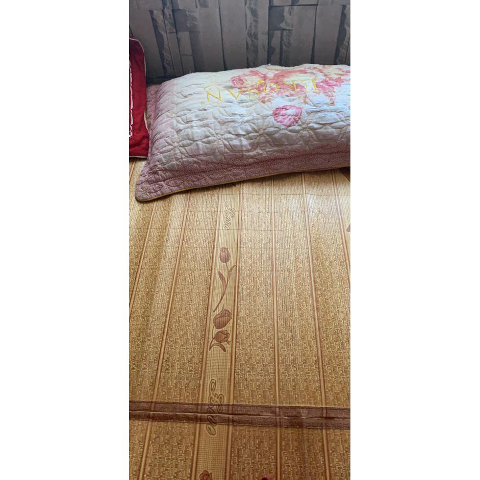 Chiếu trúc tăm vân gỗ in hoa - Họa Tiết Ngẫu Nhiên