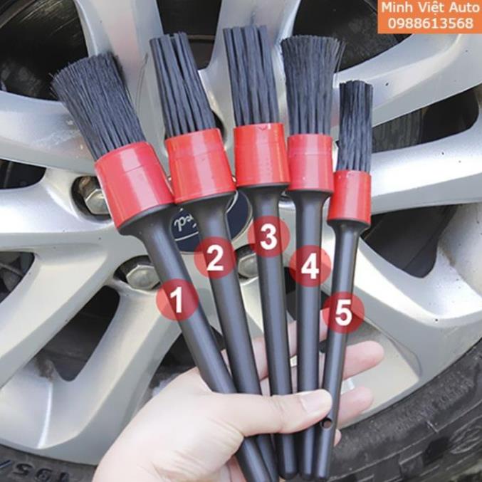 Bộ 5 chổi vệ sinh ô tô đa năng - Cọ rửa thân vỏ nội thất xe ô tô